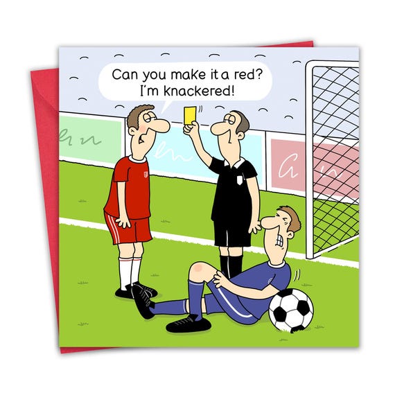 Funny Football Card - Blank Inside - Funny Football Birthday Card for Men - Teenager Husband Dad Son Him - Father Day Anniversary Retirement