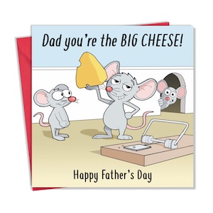 Carte de fête des pères drôle - Big Cheese - Carte de fête des pères drôle - Carte de fête des pères drôle