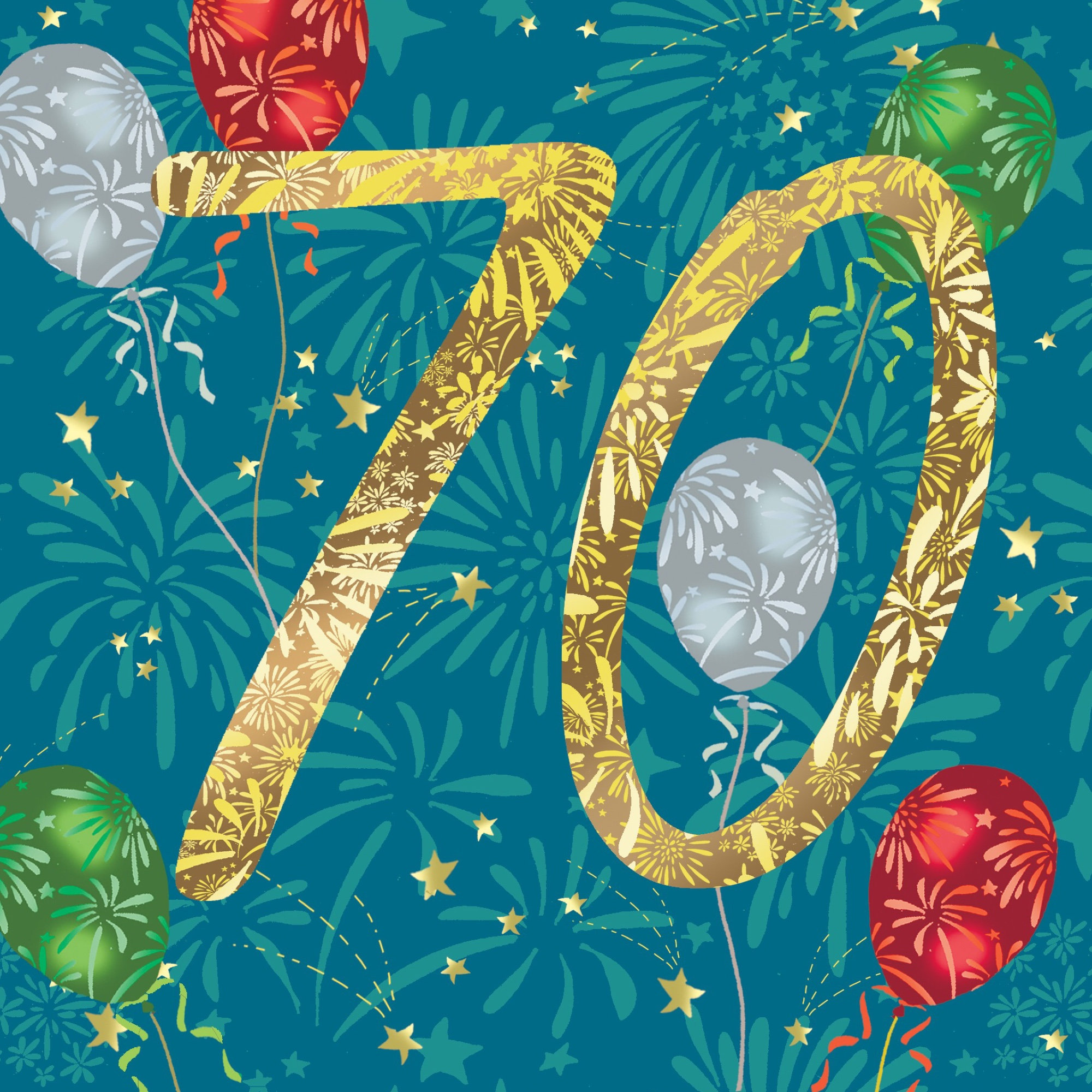 Old English Co. Biglietto di auguri per il 70° compleanno di oggi, per uomo o
