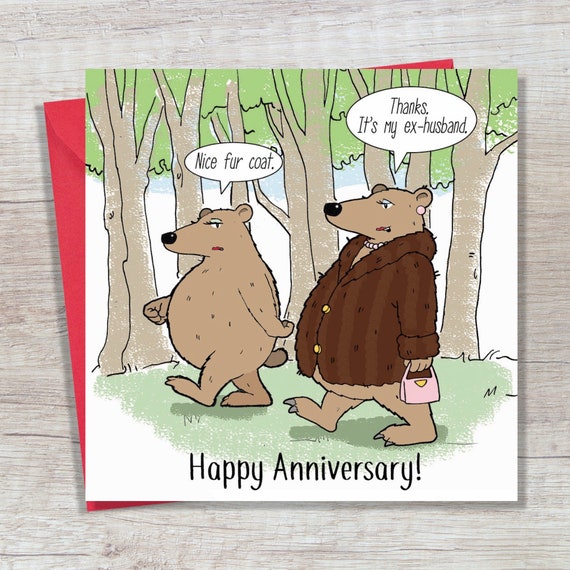 Anniversary Card Bears Funny Wedding Anniversary Card for - Etsy Anniversary Card Bears Funny Wedding Anniversary Card for - Etsy