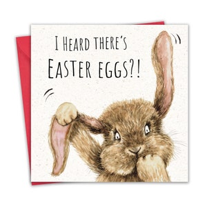 Lustige Osterkarte - Hase - Frohe Ostern Karten für Mama Papa Nan Opa - Ostergrüße für Sohn Tochter Enkel Enkelin Freund