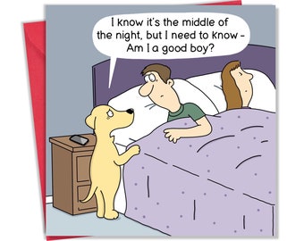 Tarjeta divertida con perro "Buen chico" - Tarjeta en blanco con perro - Tarjeta de cumpleaños divertida con perro para hombres o mujeres - Tarjeta de feliz cumpleaños con perro para ella o para él - Tarjeta con perro