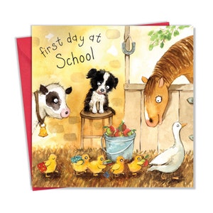 Tarjeta del primer día de la escuela - Tarjeta de la nueva escuela - Regalos del primer día de la escuela - Tarjeta del primer día de la escuela para niños - Tarjeta del primer día de la escuela para niñas