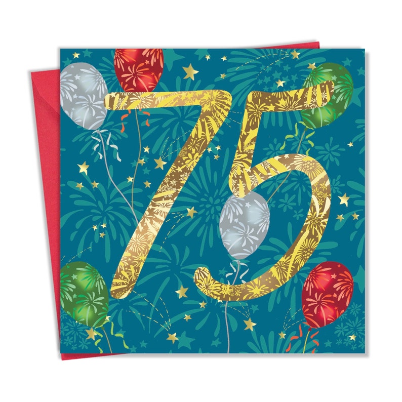 Happy 75th Birthday Card for Him Her 75 Years Old Card Age 75 Card Unisex 75th Birthday Card Friend Grandad Nan Grandma Mum Dad image 1