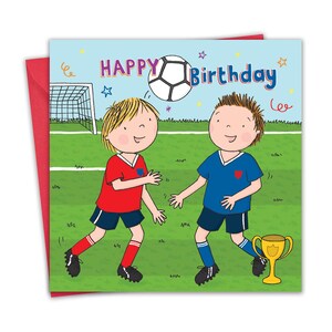 Geburtstagskarte für Jungen – Fußball – Kinder Geburtstagskarte für Sohn Enkel – Kindergeburtstagskarte Bruder Neffe – Jungenkarte Geburtstag