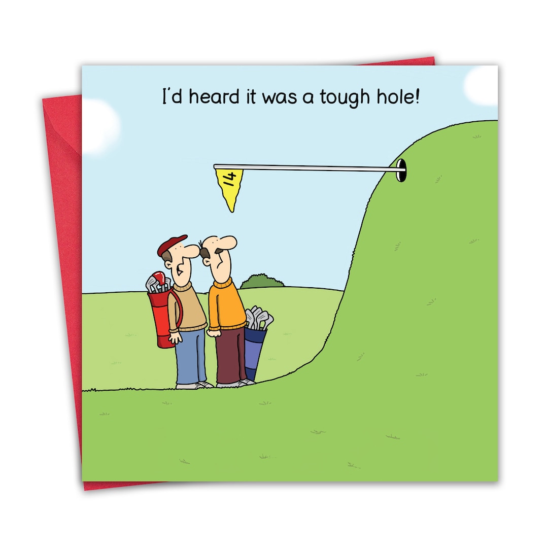 Twizler Carte De Golf Amusante - The Tee Shop - Carte Vierge - Carte D'anniversaire Amusante Pour Homme Ou Femme - Carte D'anniversaire Amusante Pour