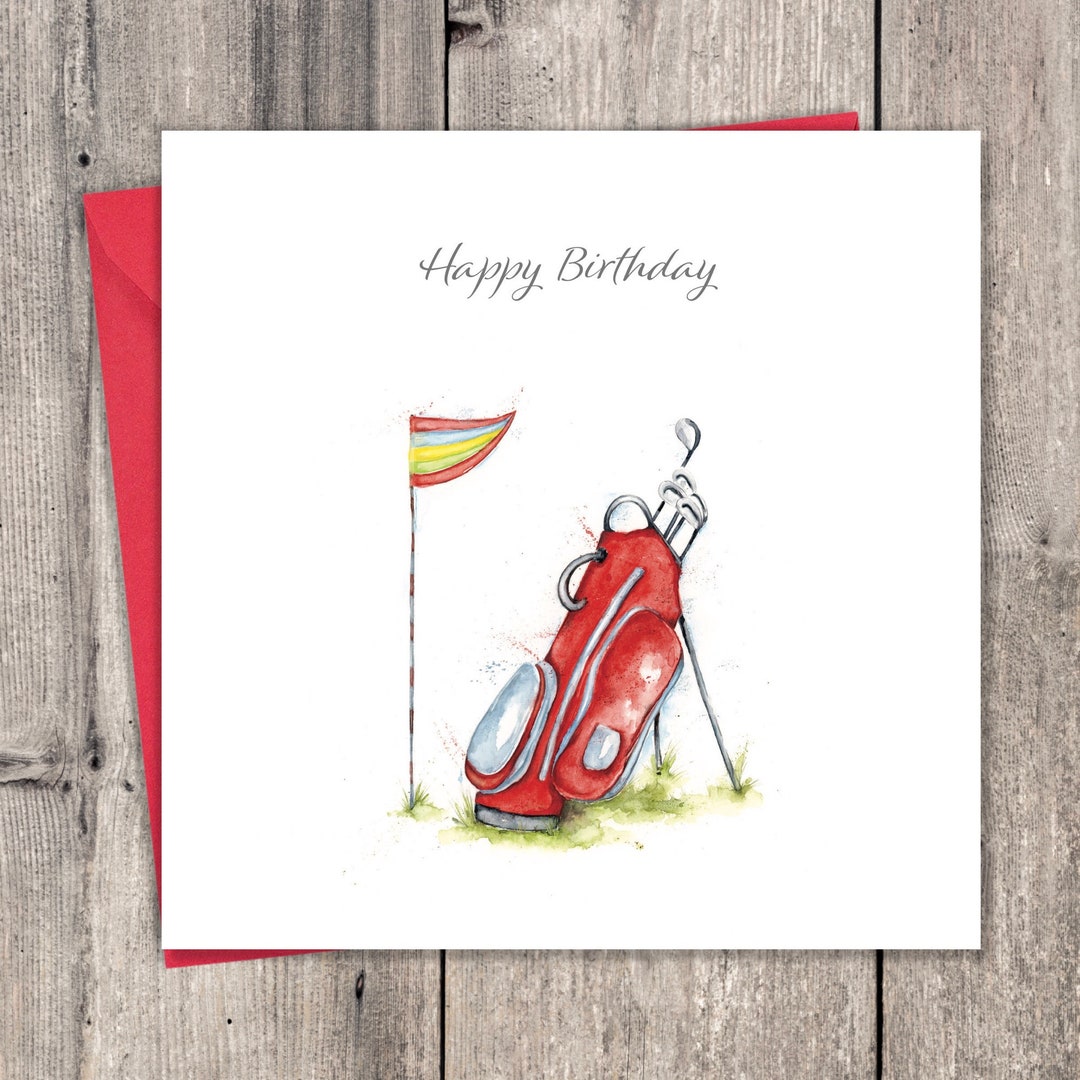 Golf Birthday Card for Men or Women - Golfer Happy Birthday Card for ...