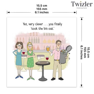 Twizler Biglietto Di Compleanno Divertente 'Sedia Lavanderia' - Umoristico Per Figlio, Marito, Amico