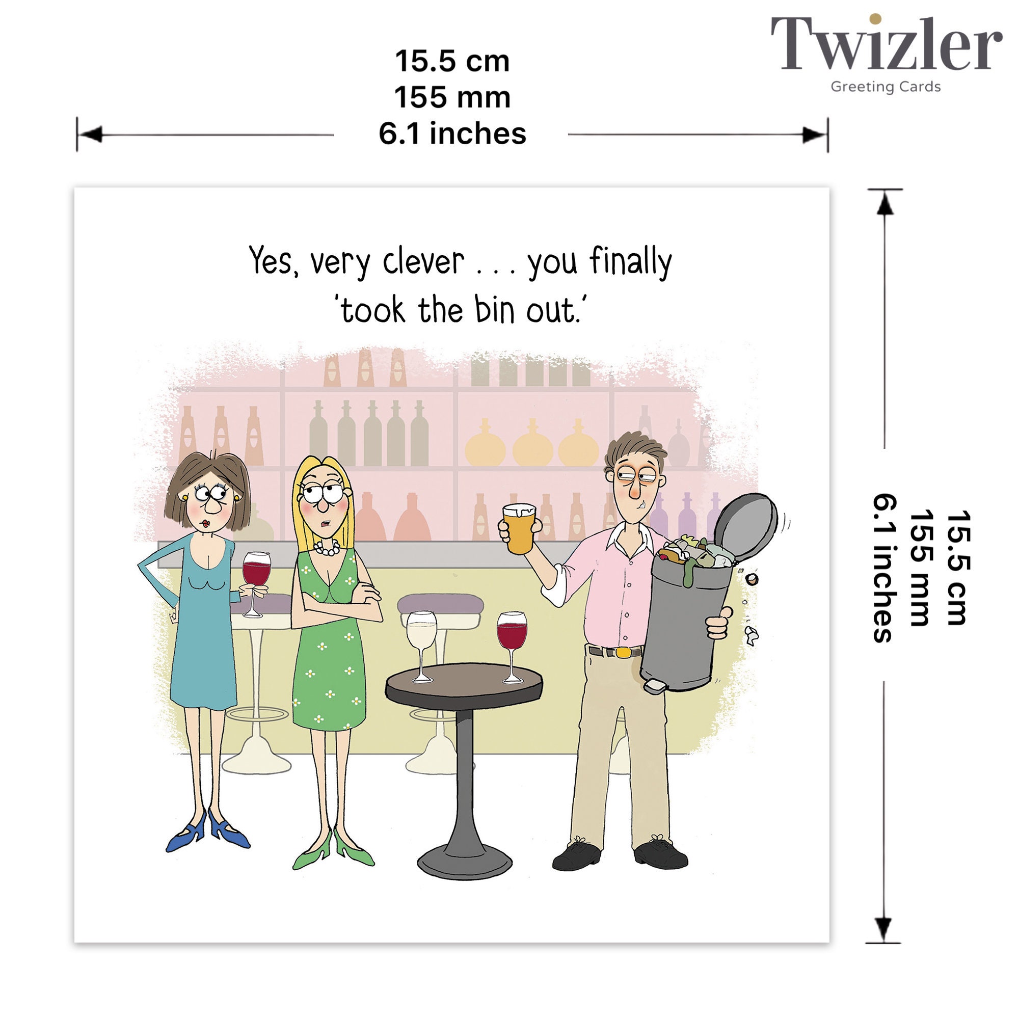 Twizler Biglietto Di Compleanno Divertente 'Sedia Lavanderia' - Umoristico Per Figlio, Marito, Amico