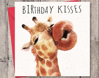 Funny Birthday Card Giraffe – Funny Birthday Card For Her - Funny Birthday Card Girlfriend - Funny Happy Birthday Card - Funny Card Birthday