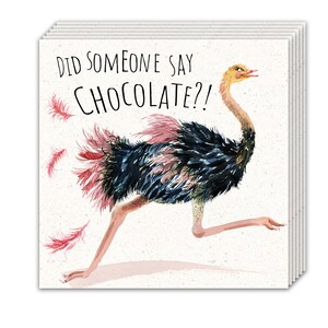 Lot de 10 cartes de Pâques amusantes - Motif autruche - Lot de 10 cartes de Pâques humoristiques - Lot de 10 cartes de Pâques - Cartes Joyeuses Pâques