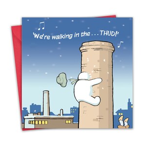 Carte de Noël drôle avec marche dans les airs - carte de Noël drôle - carte de joyeux Noël - cadeau de Noël drôle - carte de vœux - carte d'humour