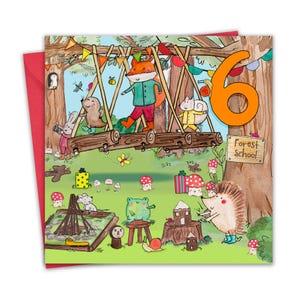 6.Geburtstagskarte für Jungen & Mädchen - Alles Gute zum Geburtstag für Kinder ab 6 Jahren - Alles Gute zum Geburtstag für Kinder