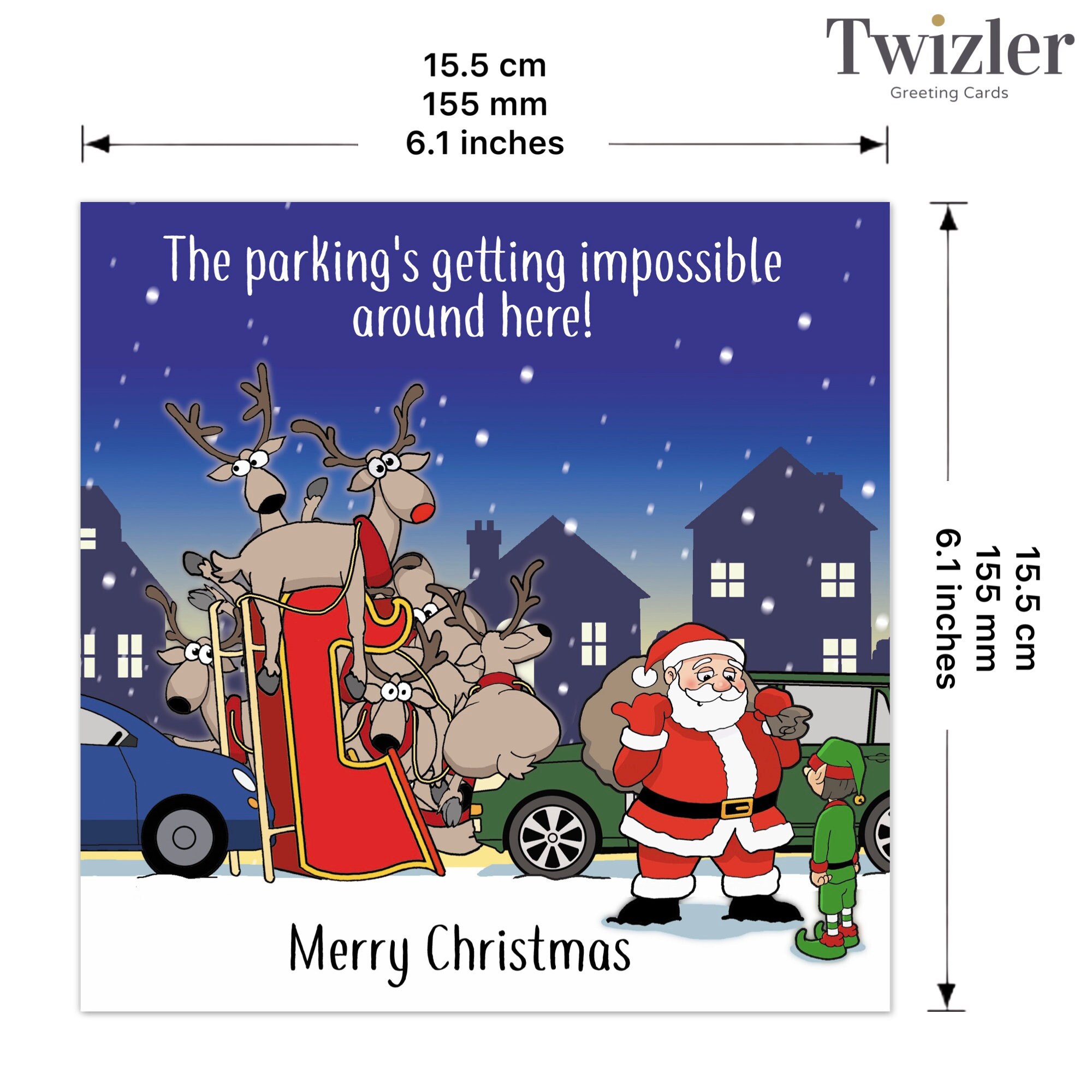NotNiceThings Biglietto Di Natale Divertente 'Fleece Navidad' Con Pecora - Fatto A Mano, Con Busta, Ideale Per Amici E Amanti Dei Giochi Di Parole - 6