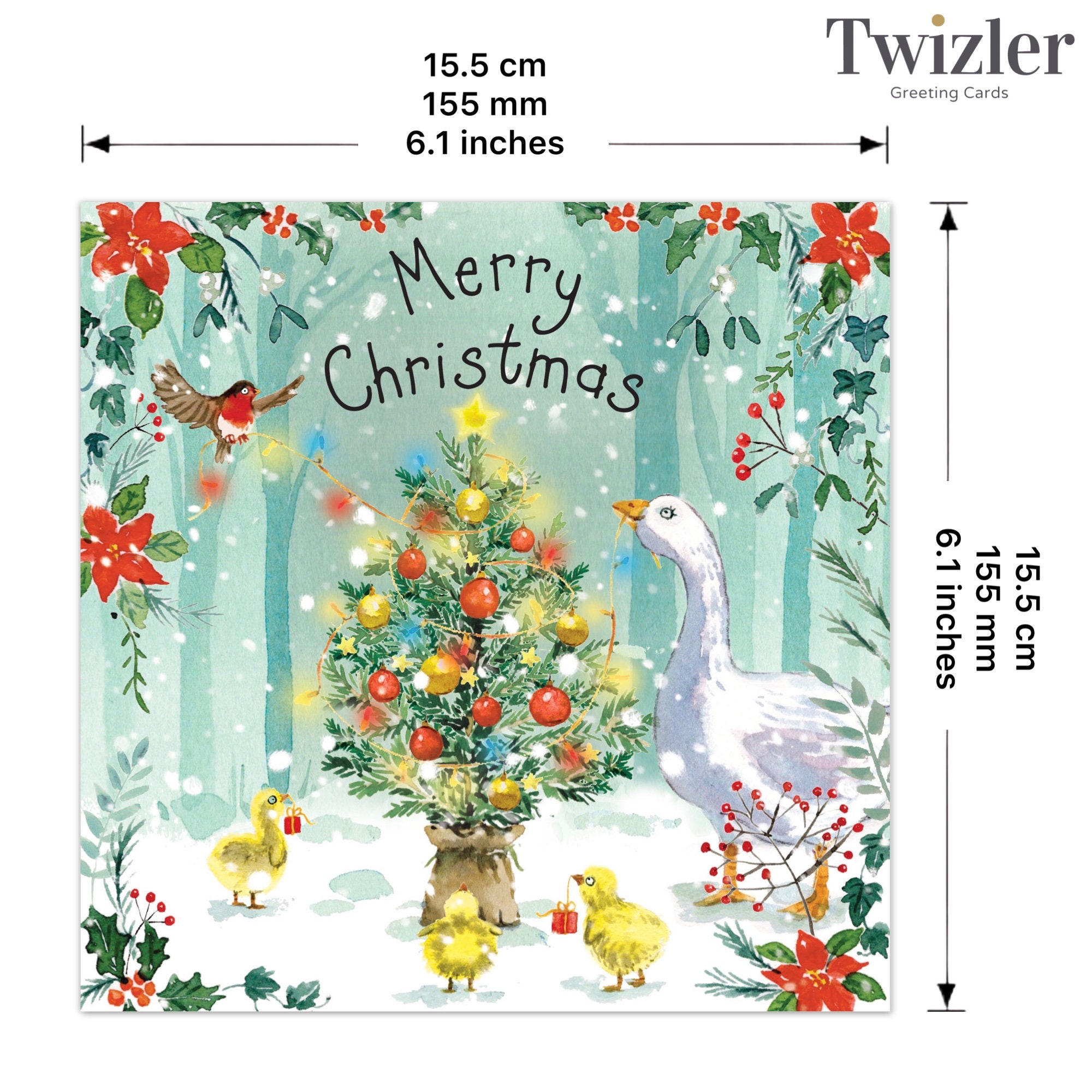 Twizler Weihnachtskarte Für Enkel Mit Pinguin-Motiv - Inkl. Rotem Umschlag, 'To A Special Grandson'
