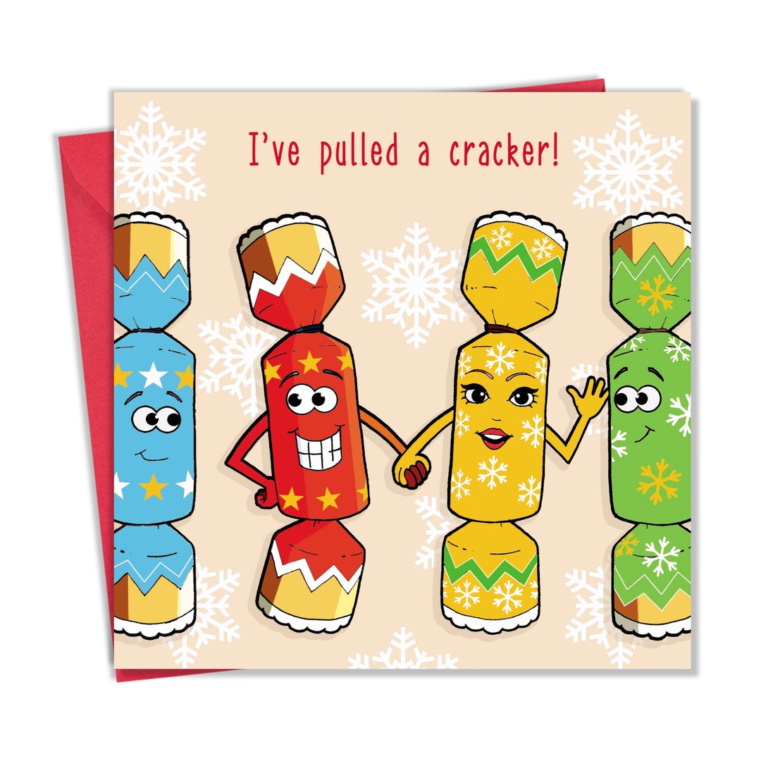 Funny Christmas Card Christmas Crackers Husband Christmas Card Dad Wife Christmas Card Mum Funny