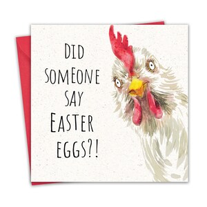 Lustige Osterkarte - Huhn - Fröhliche Osterkarten für Mama Dad Nan Grandad - Ostergrüße für Sohn Tochter Enkelin Enkelin Freund