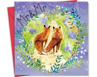 Carte de mariage de même sexe - carte de mariage de M. et M. - carte de mariage pour le marié - carte de mariage pour couple gay