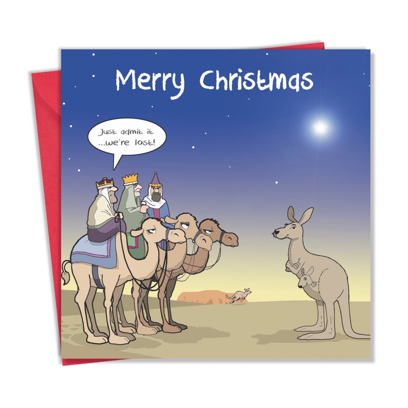 Funny Christmas Card With Lost 3 Wise Men Funny Xmas Card Etsy UK