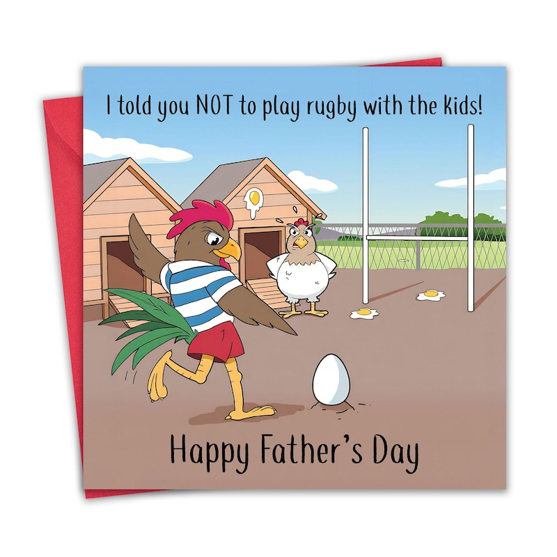Fathers Day Card Rugby - Etsy UK