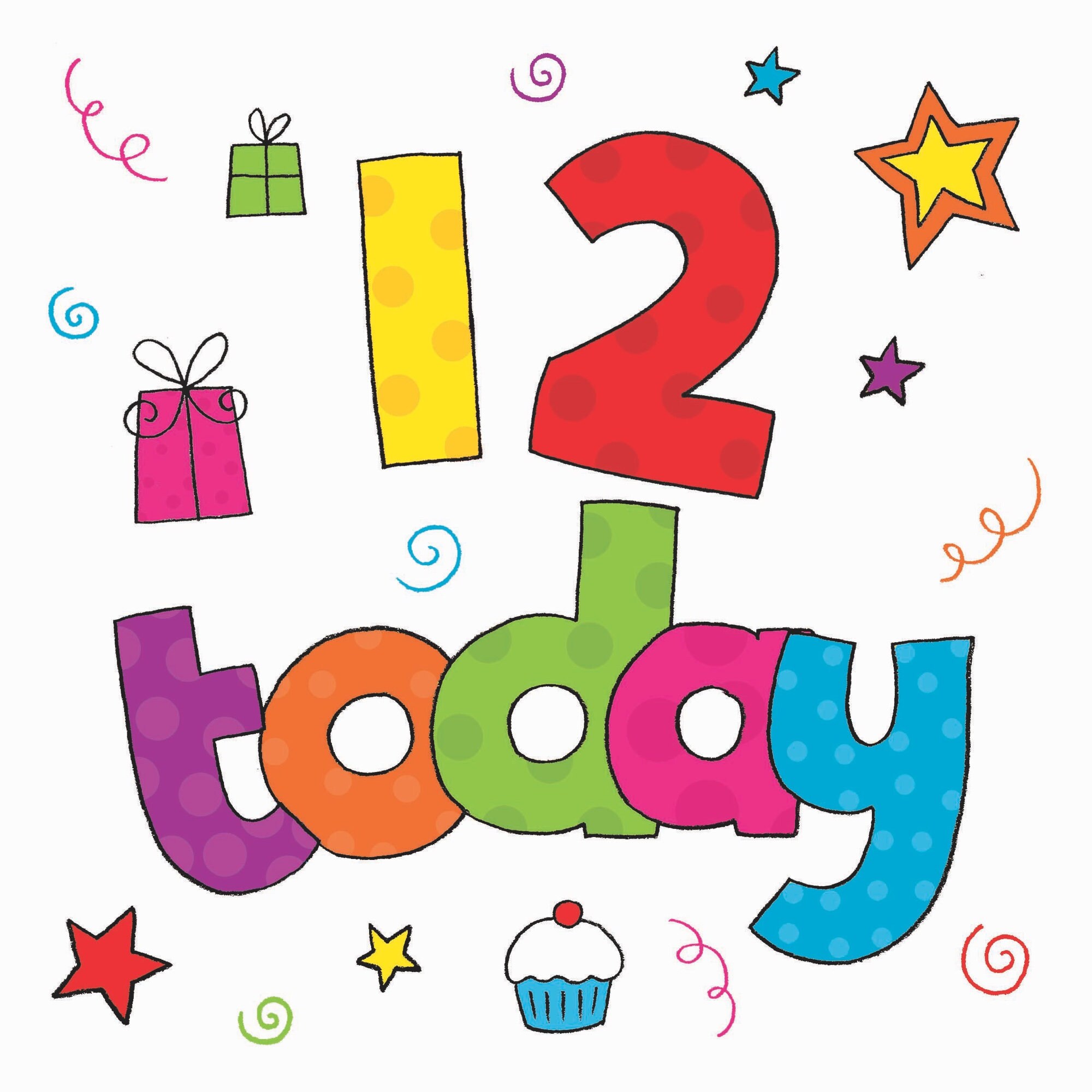 Biglietti Buon Compleanno 12° anno pz.12