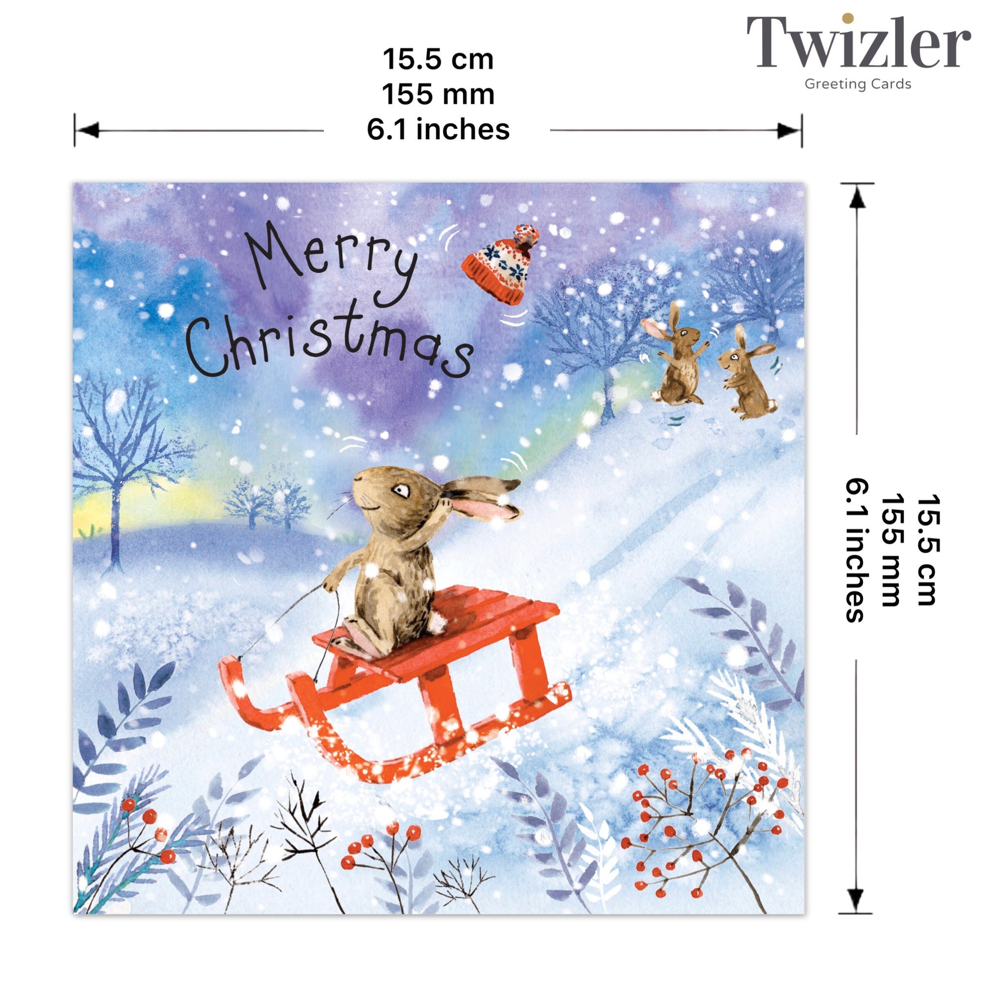 Twizler Weihnachtskarte Mit Weihnachtsbaum & Paar – Lustige Grußkarte Für Ihn & Sie, Inkl. Umschlag
