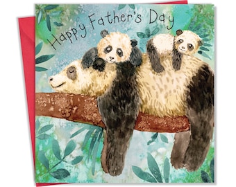 Father's Day Card - Dad Panda - Fathers Day Card from Daughter - Father Day Card from Son