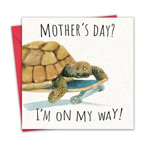 Lustige Muttertagskarte für Mama - Schildkröte - Glückliche Muttertagskarte von Sohn oder Tochter - Muttertagskarten - Mama-Muttertagskarte