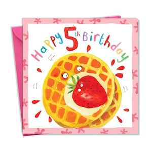 Carte d’anniversaire 5e pour filles - Carte d’anniversaire de 5 ans Fille - Carte d’anniversaire pour filles - Carte d’anniversaire de 5 ans - Carte d’anniversaire pour enfants Âge Cinq ans
