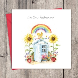 Carte de retraite abri de jardin - carte de retraite pour homme - carte de retraite pour femme - carte de retraite jardinier