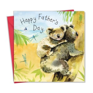 Carte de fête des pères - Papa Koala - Carte de fête des pères de fille - Carte de fête des pères de fils