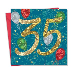 Biglietto di auguri per il 35° compleanno di lui e lei - Biglietto di auguri per 35 anni - Biglietto di auguri di compleanno per 35 anni - Biglietto di auguri unisex per il 35° compleanno di un figlio, una figlia, un amico o un traguardo importante