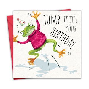 Cartão de aniversário engraçado - Sapo - Cartão de feliz aniversário feminino Ela - Cartão de amiga Mulher - Cartão de aniversário de mãe e esposa Filha, irmã, namorada, parceira
