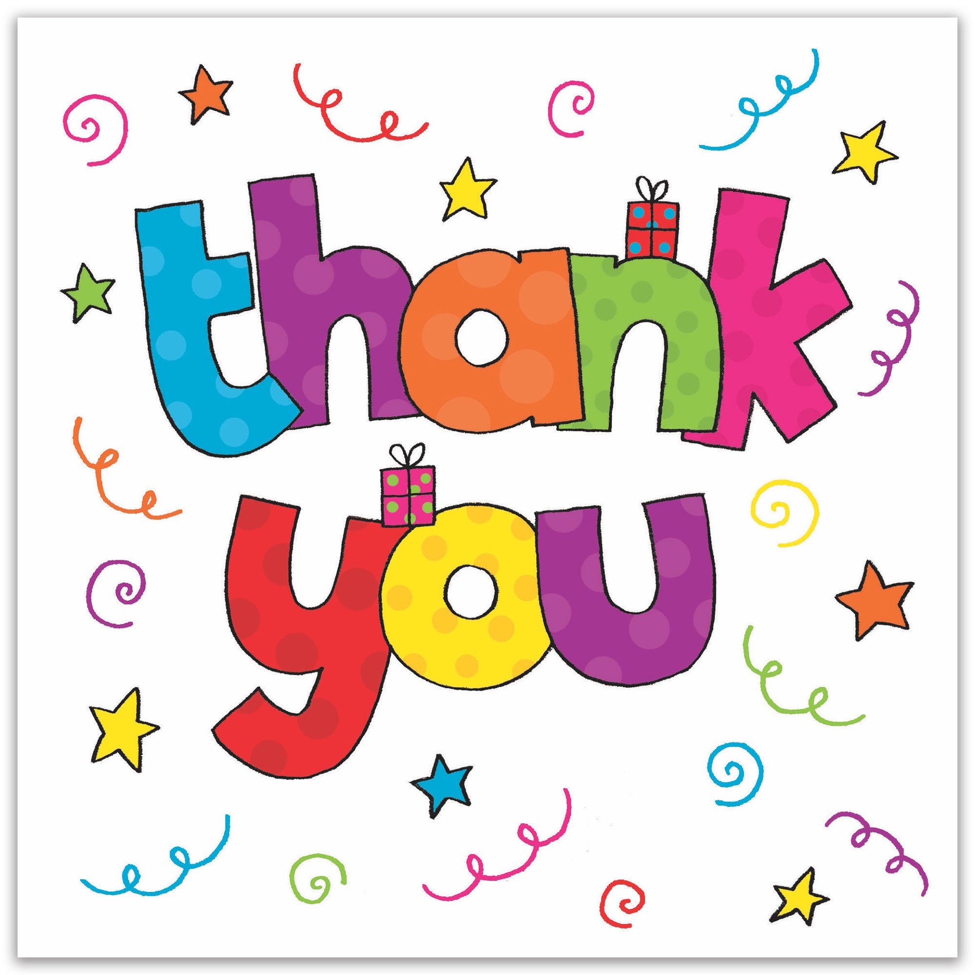 Thank You Card - Colourful Thank You Card - Thanks Card - Thank