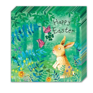Lot de 6 cartes de Pâques - Motif lapin - Lot de jolies cartes de Pâques - Lot de 6 cartes de Pâques - Cartes Joyeuses Pâques