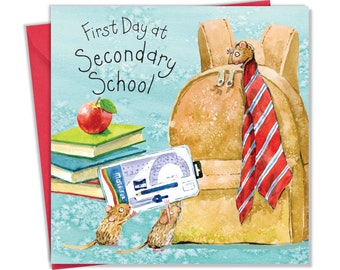First Day At Secondary School Card - New School Card - First Day At School Gifts - First Day At High School Card - 1st Day Secondary School