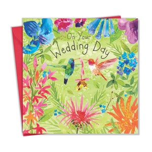 Hochzeitskarte Kolibris - Hochzeitskarten für Braut & Bräutigam - Glückwünsche Hochzeitskarte