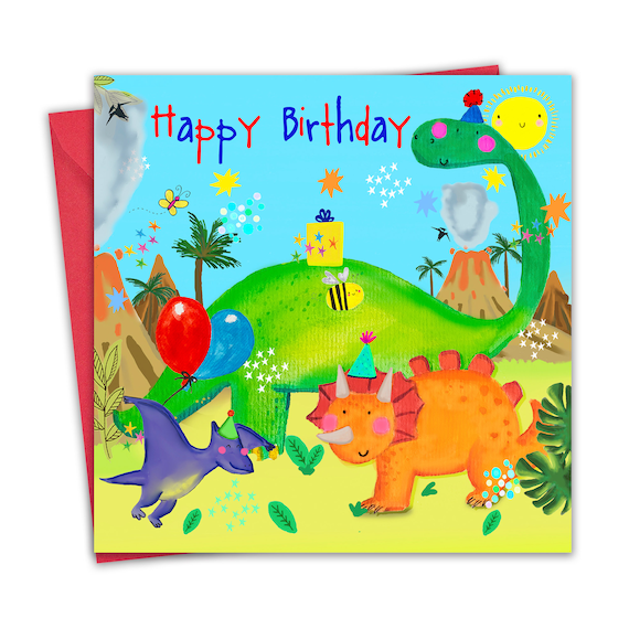 Stuff4 Biglietto di auguri 8° compleanno ragazzo – dinosauro – Biglietto di auguri di compleanno bambino di 8 anni biglietti di compleanno lui 145mm figlio nipote bambini