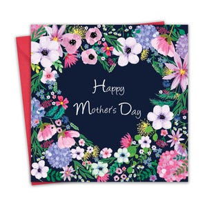 Muttertagskarte - gemischte Blumen - glückliche Muttersonntagskarte für Mama
