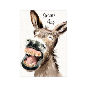 Funny Notebook A5 with Laughing Donkey Design - Lined Notebook - Funny A5 Notebook - Funny Work Notebook - Funny To Do List Notepad A5