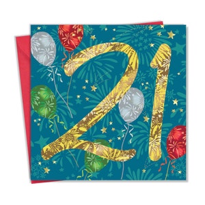 Carte de joyeux 21e anniversaire pour lui et elle - carte de 21 ans - carte d'anniversaire de 21 ans - carte d'anniversaire unisexe 21 ans fils fille ami jalon