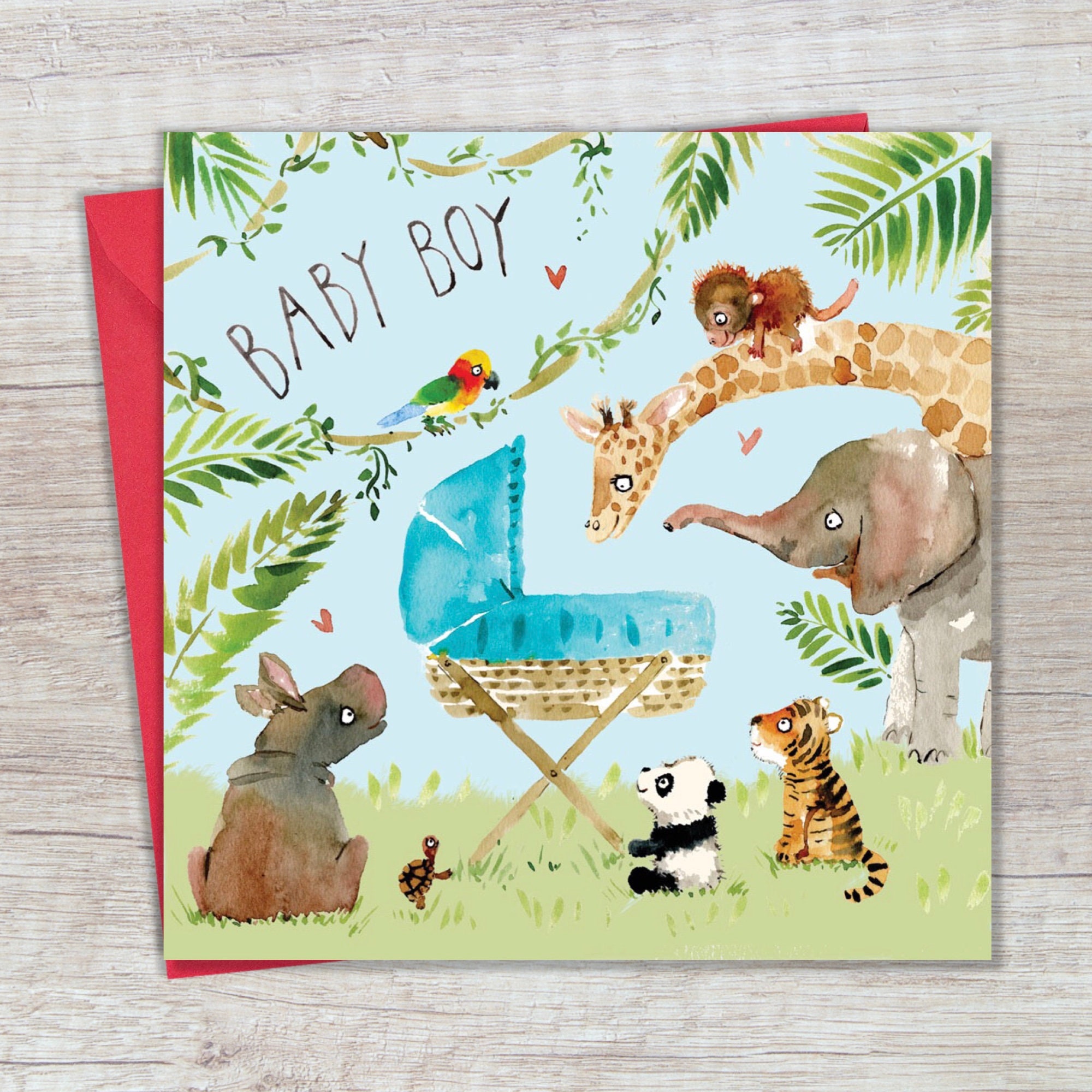 YoYi93Art Biglietto di auguri con elefante con palloncino