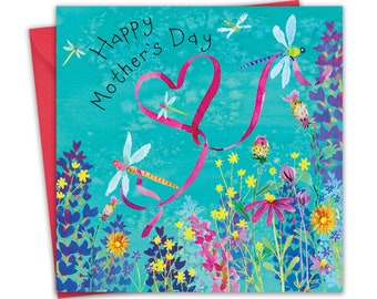 Tarjeta del Día de la Madre para Mamá - Libélulas - Tarjeta del Día de la Madre para un Hijo o una Hija - Tarjetas del Día de la Madre - Linda tarjeta del Día de la Madre para Mamá