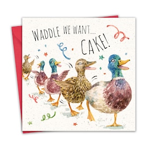 Grappige verjaardagskaart - Party Ducks - Womens Happy Birthday Card voor vriendin moeder vrouw haar - verjaardagskaart heren voor hem mannelijke vader echtgenoot