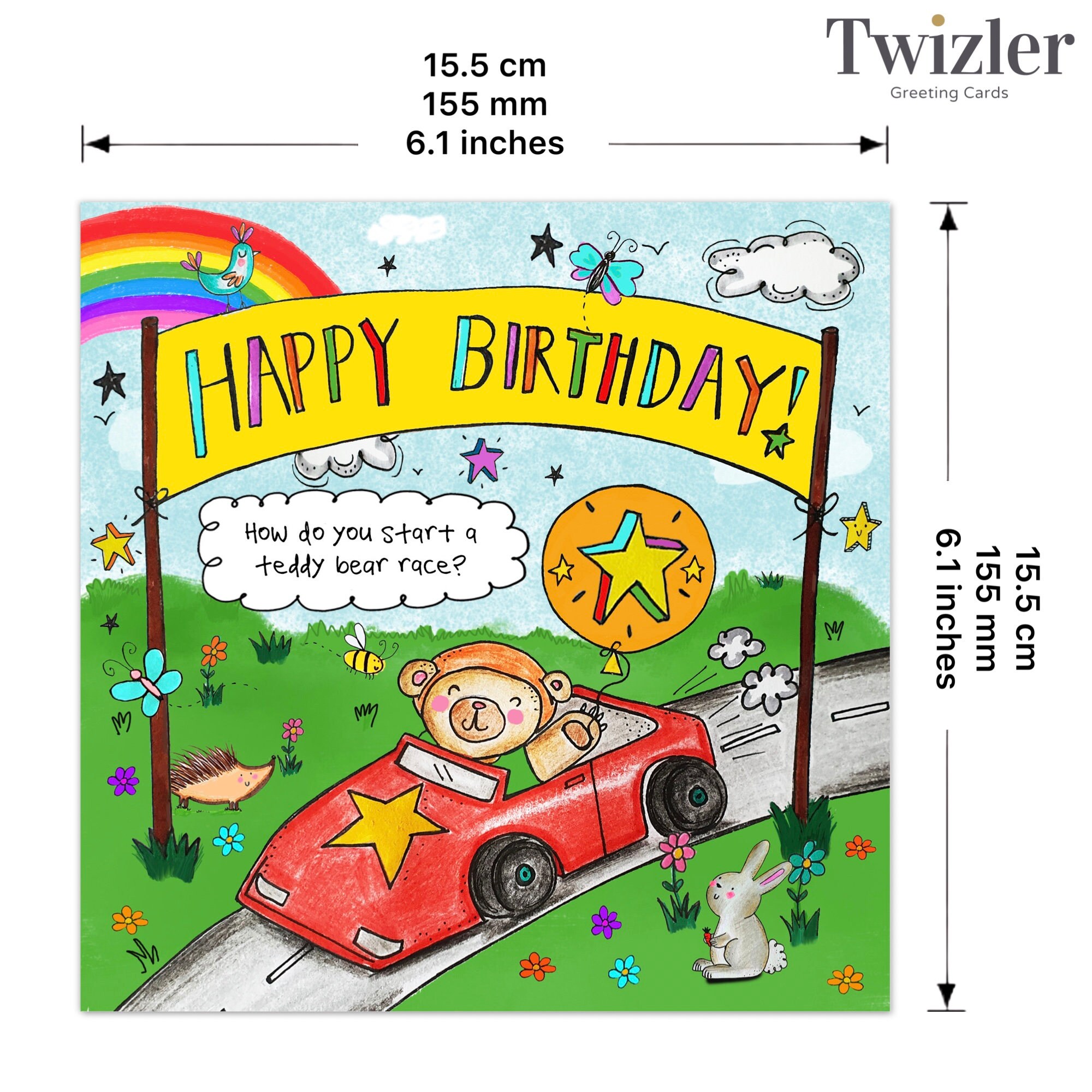 Twizler Funny card con mobile phone, uccelli e Twitter riferimento – Biglietti – Happy Birthday card – – Biglietto di anniversario – teenager umoristico