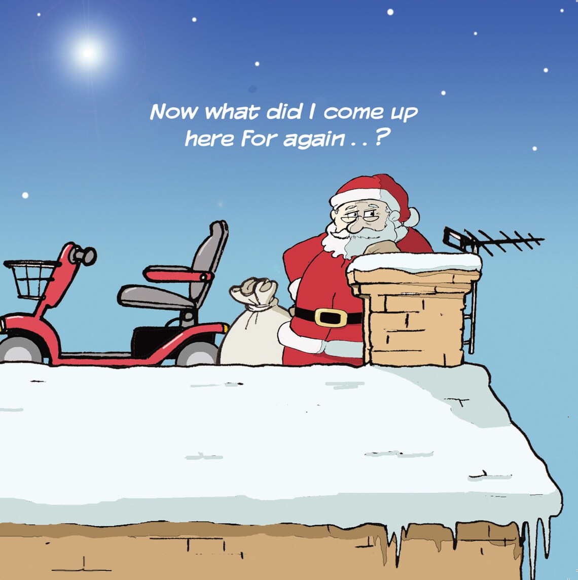 Merry Christmas Card with Santa Senior Moments Funny  Etsy