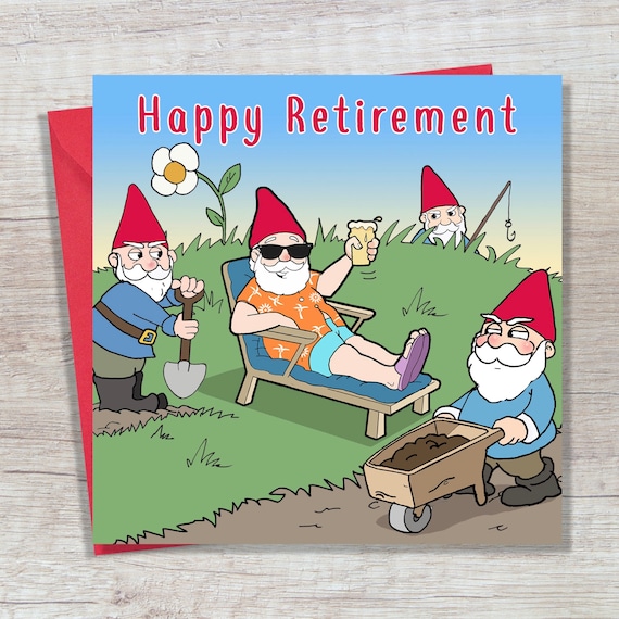 Retirement Card Funny Retirement Gnomes Funny Retirement - Etsy Australia Retirement Card Funny Retirement Gnomes Funny Retirement - Etsy Australia