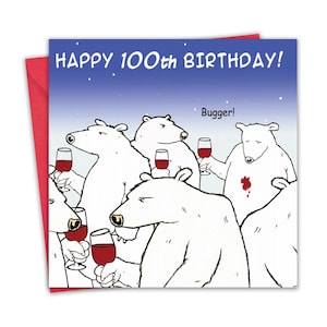 Tarjeta de cumpleaños número 100 - Divertida tarjeta de feliz cumpleaños para 100 años - Unisex - Hombre, mujer, él, ella - Amigo, hito, abuelo, abuela, mamá, papá