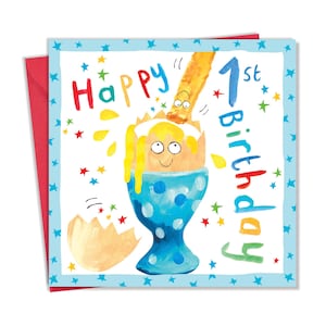Cartão de primeiro aniversário para meninos - Cartão de primeiro aniversário para meninos - Cartão de aniversário para meninos de 1 ano - Cartão de aniversário de 1 ano - Cartão de aniversário infantil de um ano