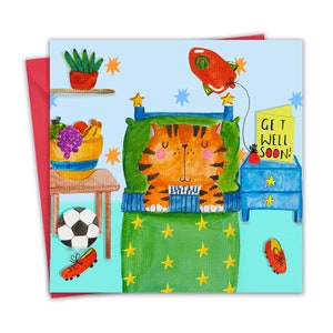 Karte „Gute Besserung“ für Jungen – Karte „Gute Besserung“ für Kinder – Karte „Thinking of You“ – Karte „Wohlfühlen“ für Sohn, Enkel, Bruder, Freund